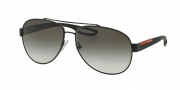 Prada PS 55QS Sunglasses Sunglasses - DG00A7 Black Rubber / Grey Gradient
