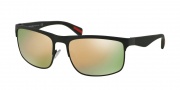 Prada Sport PS 56PS Sunlgasses Rubbermax Sunglasses - UAZ2D2 Green Rubber / Grey Mirror Rose Gold