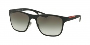 Prada PS 56QS Sunglasses LJ Silver Sunglasses - UAZ0A7 Green Rubber / Grey Gradient