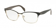 Prada PR 65RV Eyeglasses Eyeglasses - DHO1O1 Brown on Pale Gold