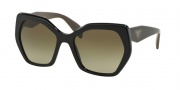 Prada PR 16RS Sunglasses Sunglasses - 1AB1X1 Black / Brown Gradient