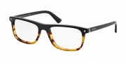 Prada PR 03RV Eyeglasses Eyeglasses - TFJ1O1 Black / Striped Havana