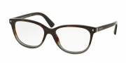 Prada PR 14RV Eyeglasses Journal Eyeglasses - TKT1O1 Gradient Grey Havana