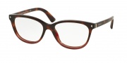 Prada PR 14RV Eyeglasses Journal Eyeglasses - TWC1O1 Red Havana Gradient