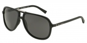 Dolce & Gabbana DG6092 Sunglasses Sunglasses - 261687 Black Rubber / Grey