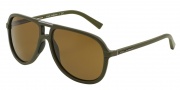 Dolce & Gabbana DG6092 Sunglasses Sunglasses - 277773 Military Green Rubber / Brown