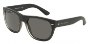 Dolce & Gabbana DG6091 Sunglasses Soft Touch Sunglasses - 289687 Top Crystal/Black Rubber / Grey