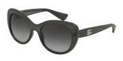 Dolce & Gabbana DG6090 Sunglasses Logo Execution Sunglasses - 26768G Matte Opal Grey / Grey Gradient