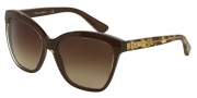 Dolce & Gabbana DG4251 Sunglasses Sunglasses - 291813 Crystal on Brown / Brown Gradient