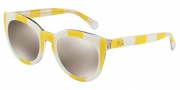 Dolce & Gabbana DG4249 Sunglasses Sunglasses - 30255A Striped Yellow / Light Brown Mirror Gold