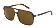 Dolce & Gabbana DG4241 Sunglasses Sunglasses - 267373 Matte Striped Havana / Brown