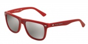 Dolce & Gabbana DG4238 Sunglasses Sunglasses - 29096G Top Transparent on Red / Light Grey Mirror Silver
