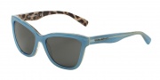 Dolce & Gabbana DG4237 Sunglasses Sunglasses - 288387 Top Opal Azure/Leo / Grey