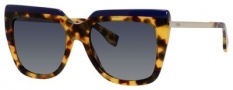 Fendi 0087/S Sunglasses Sunglasses - 0CUI Blue Havana Gold (HD gray gradient lens)