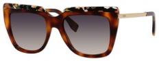 Fendi 0087/S Sunglasses Sunglasses - 0CUA Multi Havana Gold (9C dark gray gradient lens)