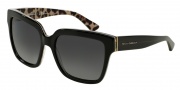 Dolce & Gabbana DG4234 Sunglasses Sunglasses - 2857T3 Top Black Leo / Polarized Grey Gradient