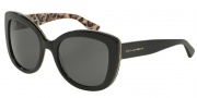 Dolce & Gabbana DG4233 Sunglasses Sunglasses - 285787 Top Black on Leo / Grey