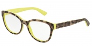 Dolce & Gabbana DG3209 Eyeglasses Eyeglasses - 2861 Top Leopard on Yellow