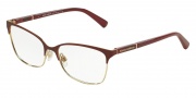 Dolce & Gabbana DG1268 Eyeglasses Eyeglasses - 1255 Matte dk Red/Pale Gold