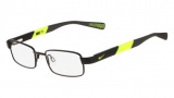 Nike 5573 Eyeglasses Eyeglasses - 011 Satin Black / Volt