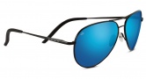 Serengeti Carrara Sunglasses Sunglasses - 8295 Satin Black / Polarized 555nm Blue