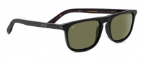Serengeti Leonardo Sunglasses Sunglasses - 8154 Shiny Black / Dark Tortoise Polarized 555nm