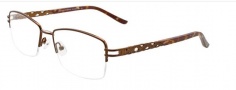 Easyclip EC353 Eyeglasses Eyeglasses - 10 Shiny Golden Brown / Brown Clip