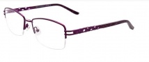 Easyclip EC353 Eyeglasses Eyeglasses - 80 Shiny Purple / Brown Clip