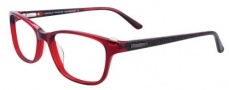 Easyclip EC328 Eyeglasses Eyeglasses - 30 Clear Dark Red / Grey Clip