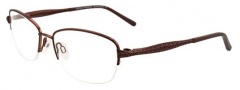 Easyclip EC323 Eyeglasses Eyeglasses - 10 Matte Dark Brown / Brown Clip