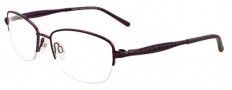 Easyclip EC323 Eyeglasses Eyeglasses - 80 Matte Dark Plum / Grey Clip