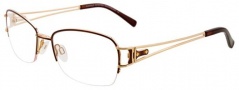 Easyclip EC322 Eyeglasses Eyeglasses - 10 Satin Brown / Shiny Gold / Brown Clip
