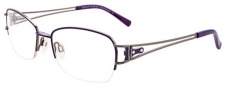 Easyclip EC322 Eyeglasses Eyeglasses - 80 Satin Dark Purple / Grey Clip