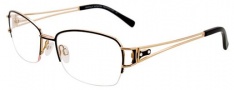 Easyclip EC322 Eyeglasses Eyeglasses - 90 Satin Black / Shiny Gold / Grey Clip