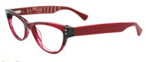 Easyclip EC312 Eyeglasses Eyeglasses - 30 Crystal Red / Grey Clip