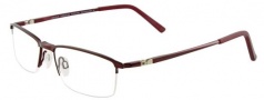 Easyclip EC299 Eyeglasses Eyeglasses - 10 Satin Dark Red Brown / Grey Clip
