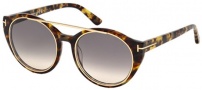 Tom Ford FT0383 Sunglasses Joan Sunglasses - 56B Havana / Brown Grey Shaded