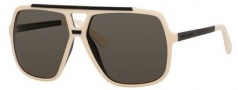 Marc Jacobs 566/S Sunglasses Sunglasses - 0KIV Ivory Black (NR brown gray lens)