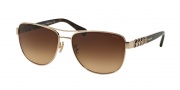 Coach HC7056Q Sunglasses Sunglasses - 920913 Light Gold/Dark Tortoise / Brown Gradient