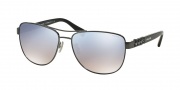 Coach HC7056Q Sunglasses Sunglasses - 92257B Gunmetal/Black / Blue Gradient Silver Flash