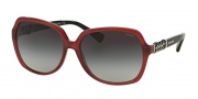 Coach HC8155Q Sunglasses L130 Sunglasses - 532111 Milky Black Cherry/Black / Light Grey Gradient