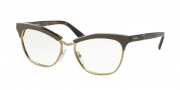 Prada PR 14SV Eyeglasses Journal Eyeglasses - TFL1O1 Top Grey/Havana