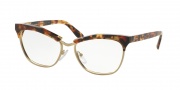 Prada PR 14SV Eyeglasses Journal Eyeglasses - UBM1O1 Brown/Orange Havana