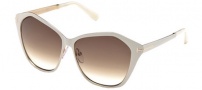 Tom Ford FT0391 Sunglasses Lena Sunglasses - 25F Ivory / Brown Shaded