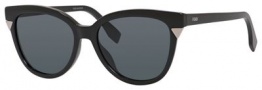 Fendi 0125/S Sunglasses Sunglasses - 0D28 Shiny Black (BN dark gray lens)