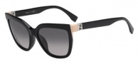 Fendi 0128/S Sunglasses Sunglasses - 029A Shiny Black (EU gray gradient lens)