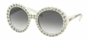 Prada PR 29QS Sunglasses Ornate Sunglasses - 7S30A7 Ivory / Grey Gradient