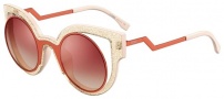 Fendi 0137/S Sunglasses Sunglasses - 0NUG Orange Glitter Pink (4C red shd mirrior lens)