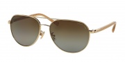 Coach HC7053 Sunglasses L137 Sunglasses - 9227T5 Light Gold/ Crystal lt Brown / Brown Gradient Polarized
