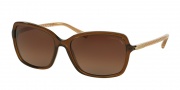 Coach HC8152 Sunglasses L136 Sunglasses - 5328T5 Brown Glitter/Crystal lt Brown / Brown Gradient Polarized